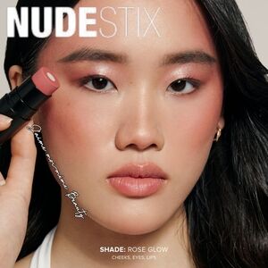 NUDESTIX Glow Core Rose Glow All Cream Blush, Lip & Eye Makeup Stick (Rose Pearl